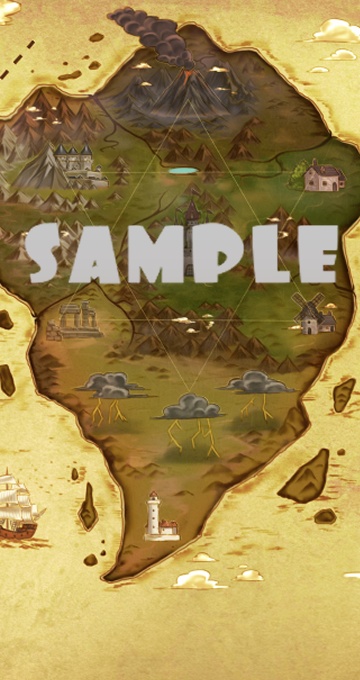 イダル帝国の地図 背景用