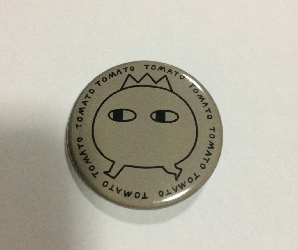 缶バッジ　トマト（グレー）