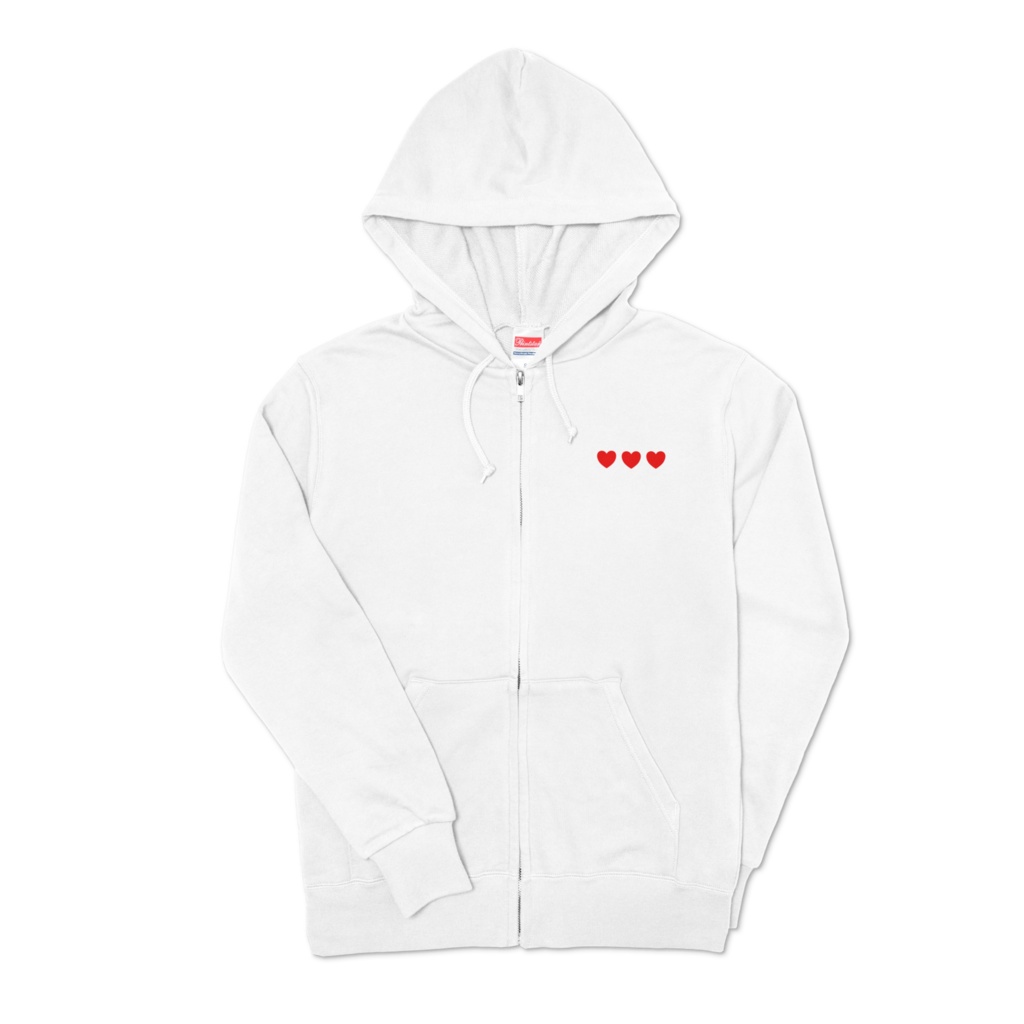 Hoodie White Hearts