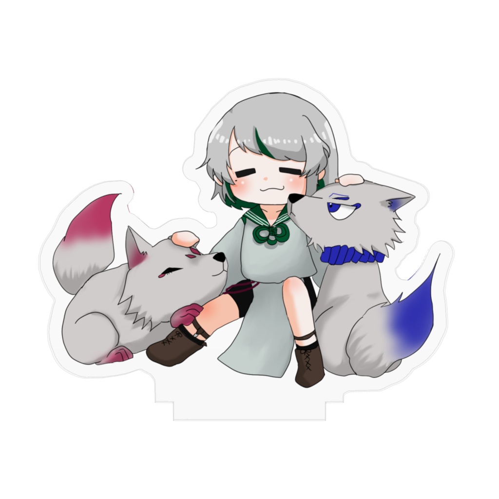 【雫洞1周年記念】アクリルフィギュア~えんむすちゃんと一緒~