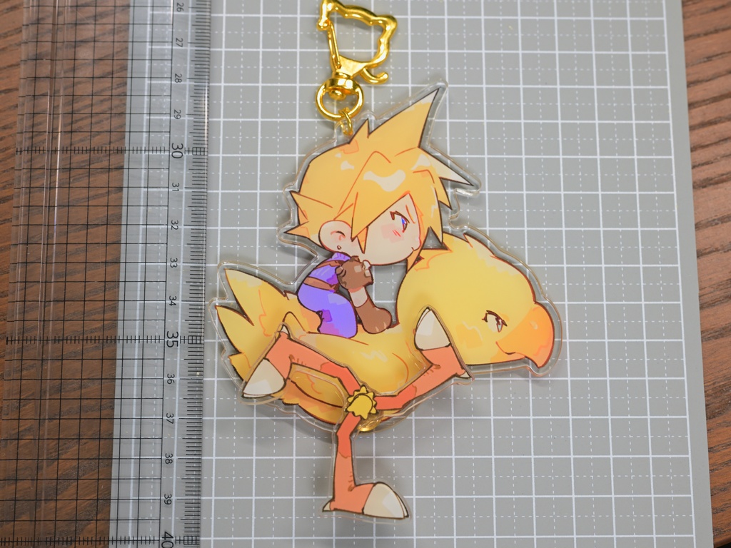 【クラウド】走り出すチョコボアクリルキーホルダー