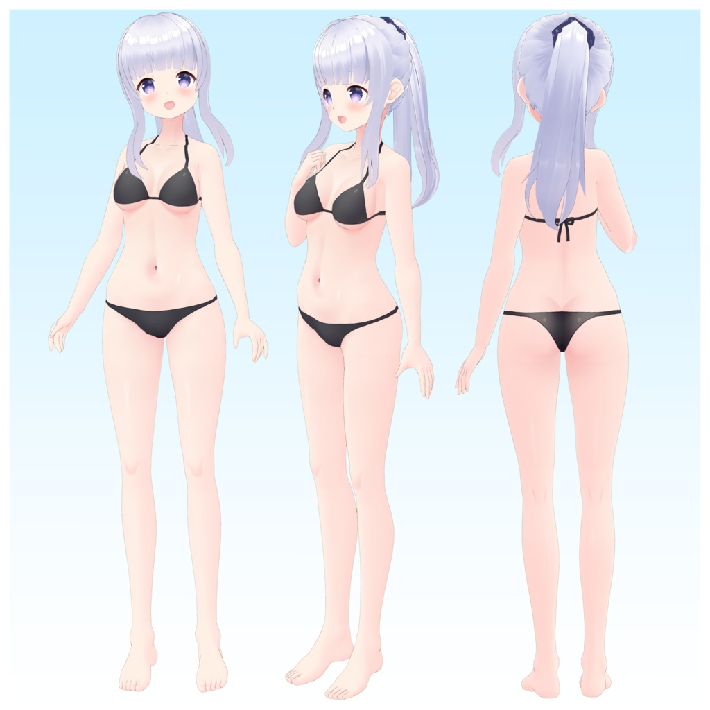 【Vroid正式版】イラストっぽい肌3点セット(6色)