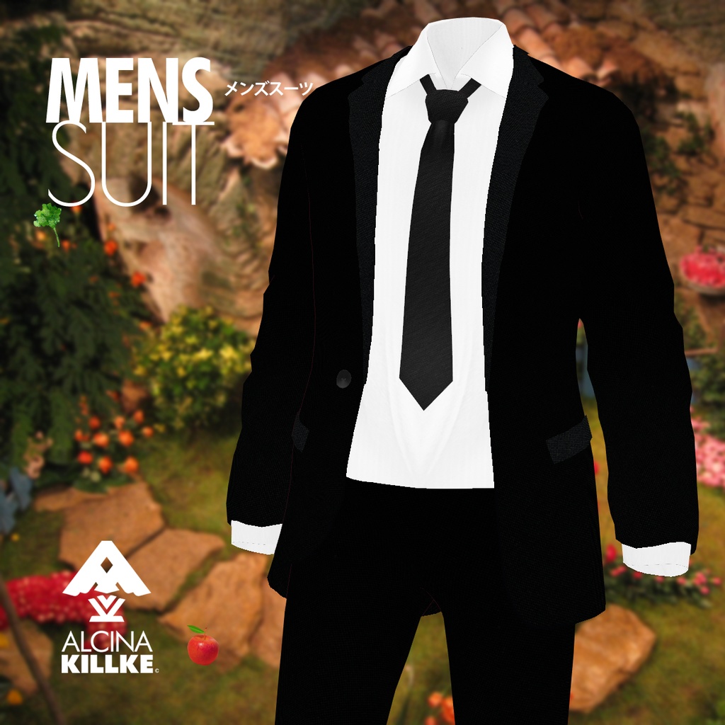 メンズスーツ&サラリーマン4着セット「シンプル紳士スーツ」 / VRoid用衣装