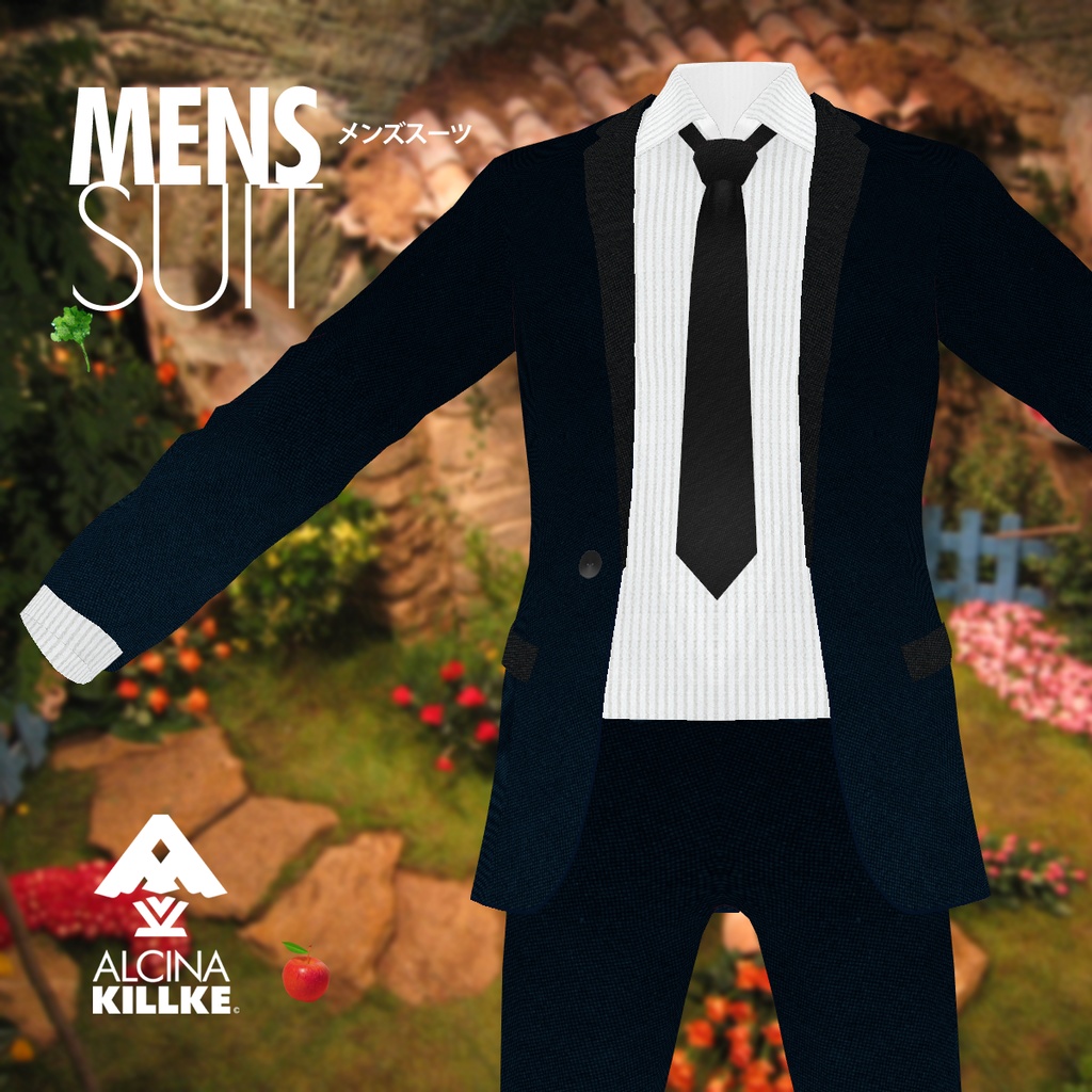 メンズスーツ&サラリーマン4着セット「シンプル紳士スーツ」 / VRoid用衣装