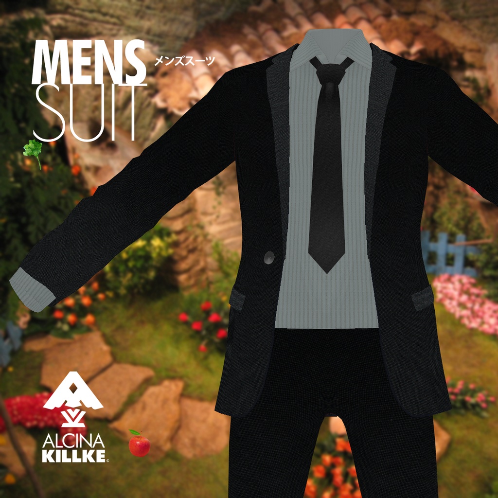 メンズスーツ&サラリーマン4着セット「シンプル紳士スーツ」 / VRoid用衣装