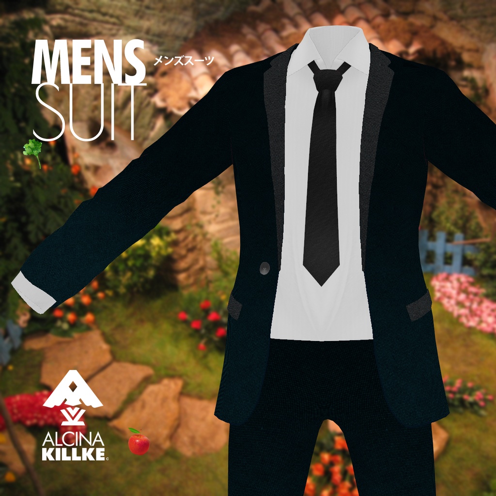 メンズスーツ&サラリーマン4着セット「シンプル紳士スーツ」 / VRoid用衣装