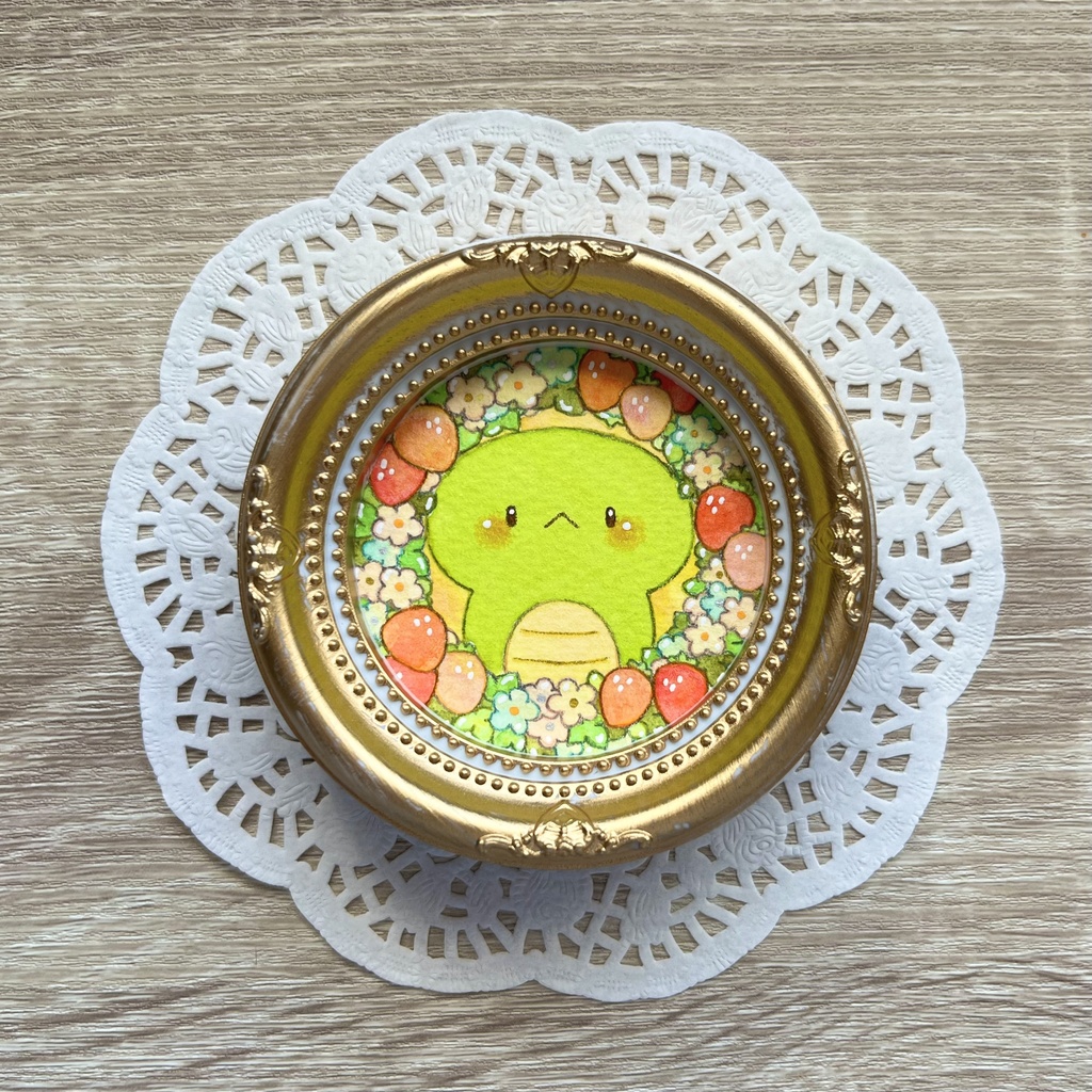 ミニ原画✿いちごのリース