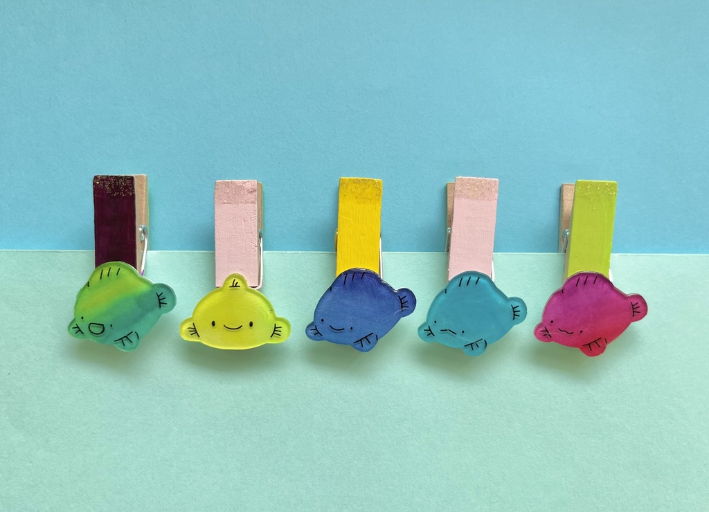 木製クリップ✿ダンゴウオ