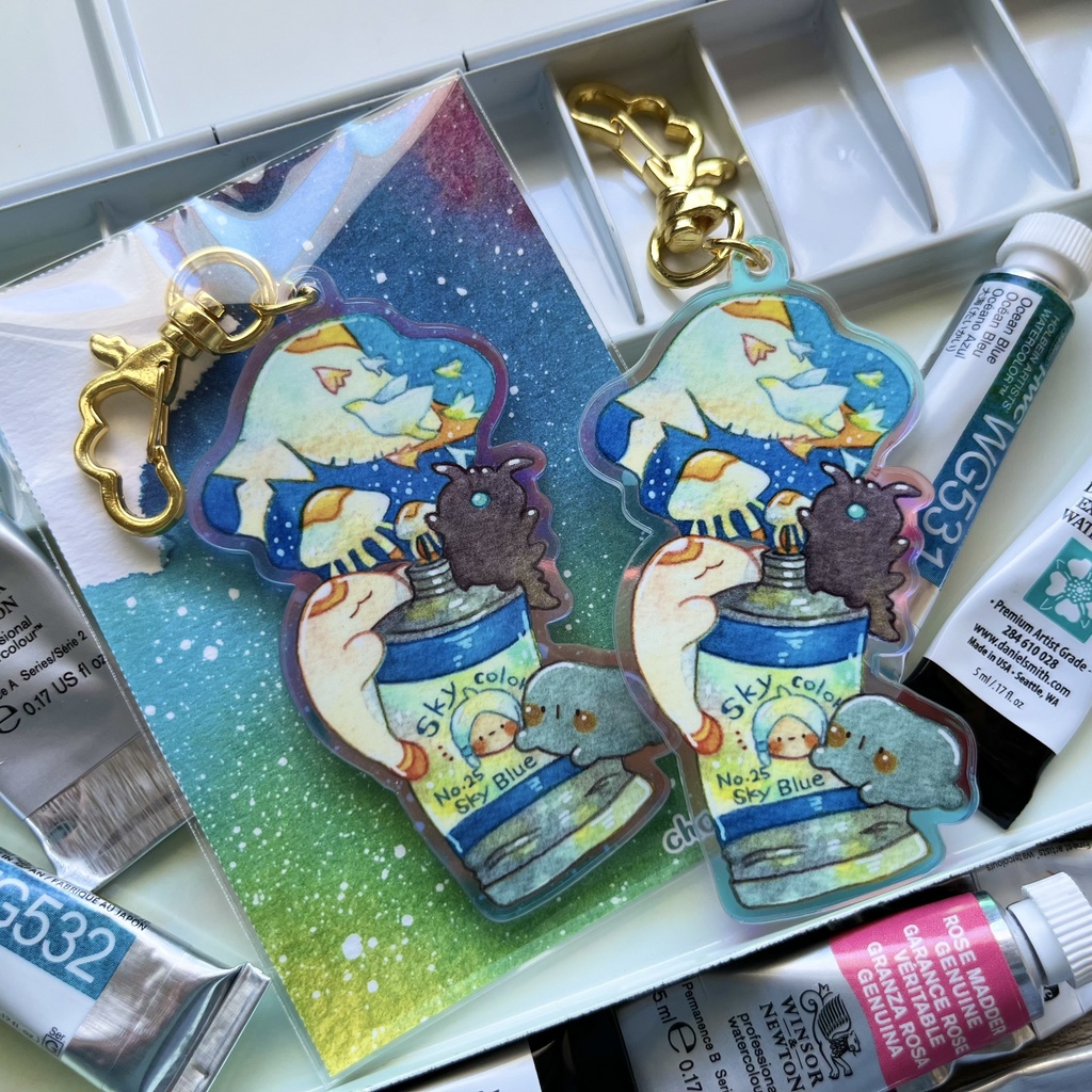 Sky絵具✿アクリルキーホルダー