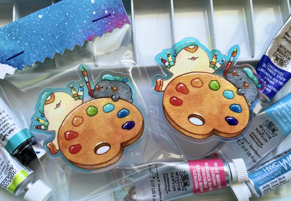 Sky絵具✿アクリルクリップバッジ