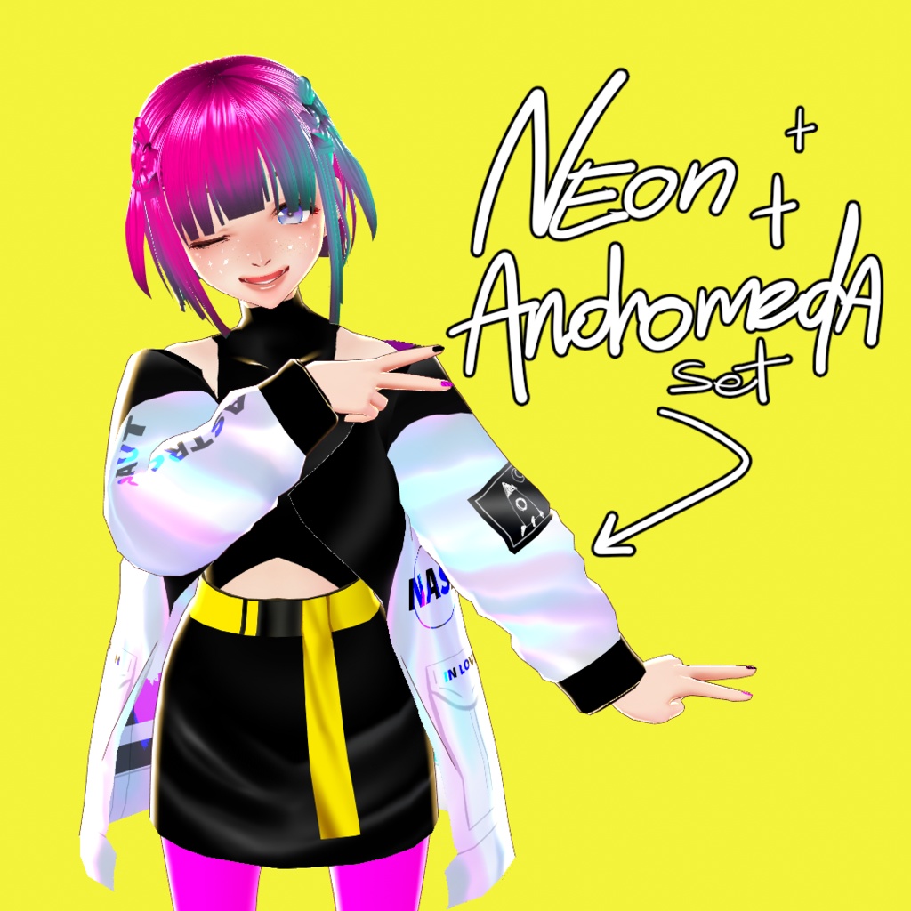 VRoid Neon Andromeda set テクスチャ