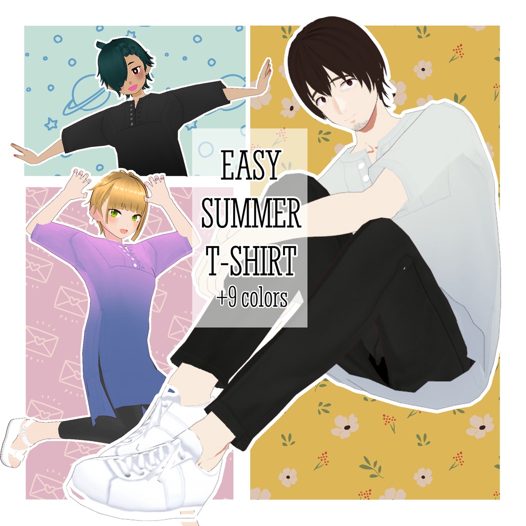 VROID [EASY SUMMER T] +9 colors 