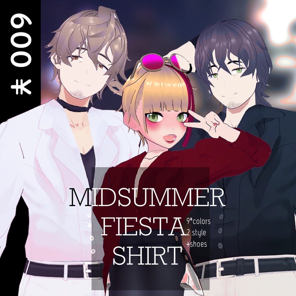 VROID [MIDSUMMER•FIESTA] SHIRT +9 colors/1shoes