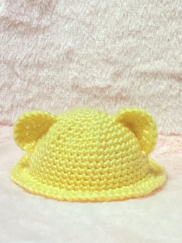 10cm ぬい服　クマ耳　幼稚園帽子