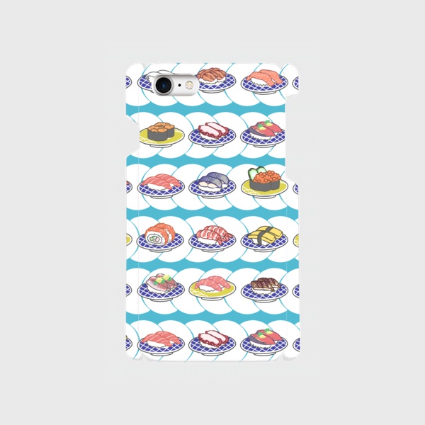 回転寿司柄iPhoneケース