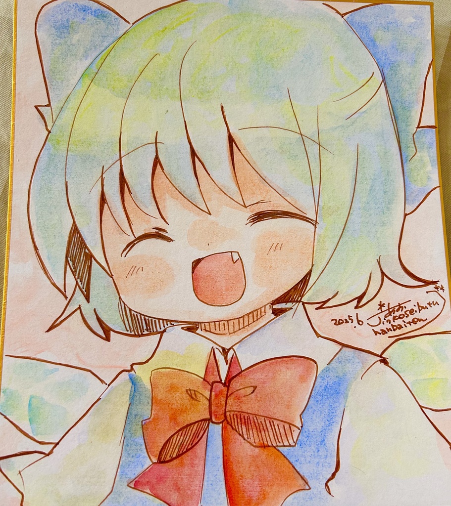 チルノ色紙　中サイズ