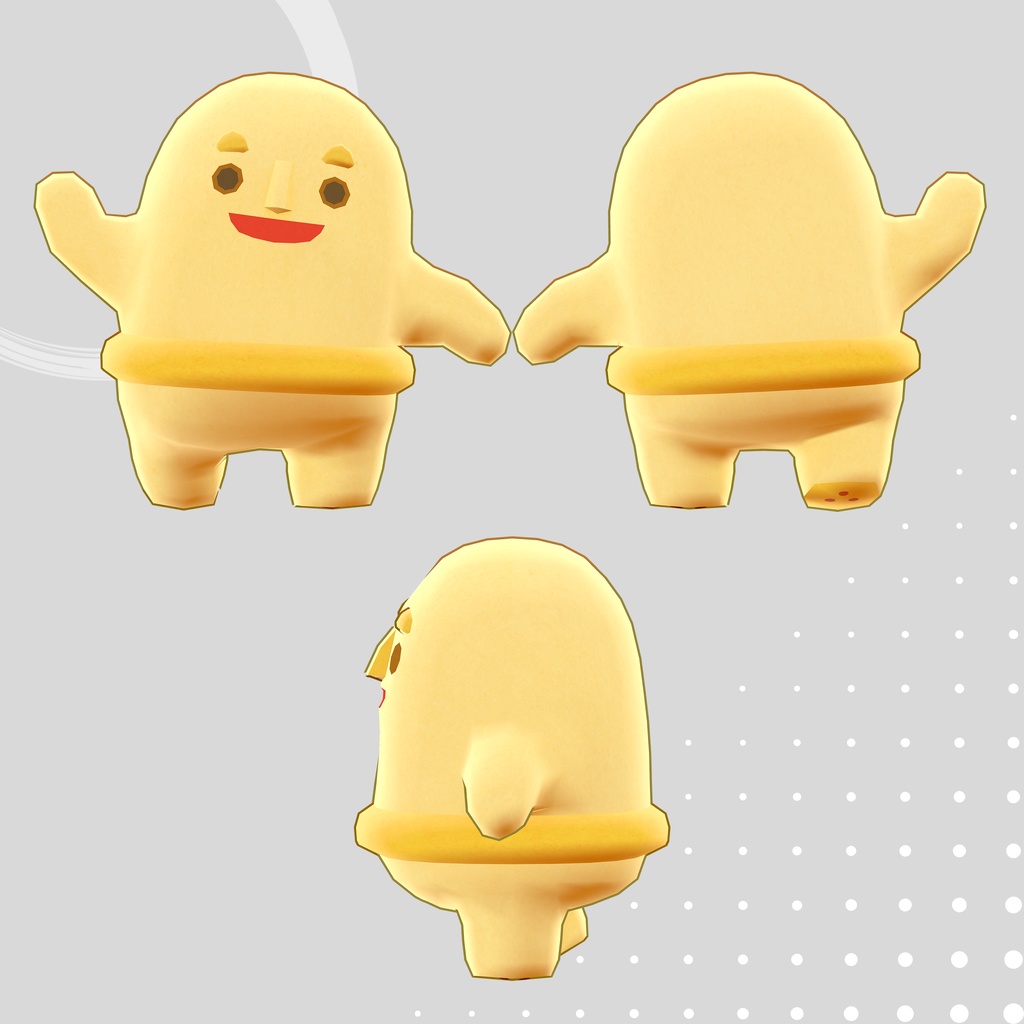 【発売記念セール中】オリジナル3Dモデル「ロポはにくん」