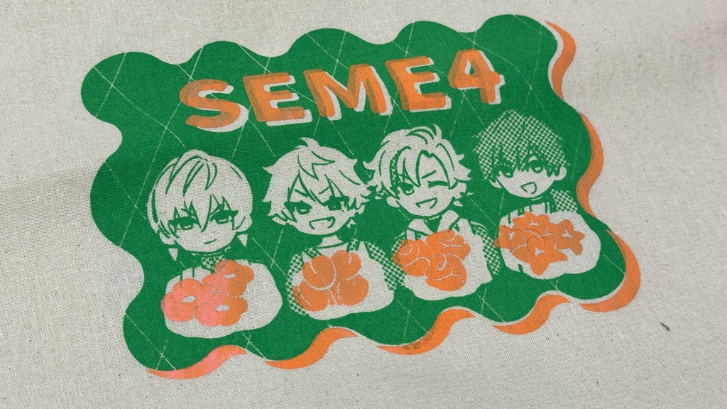 せめよん花屋A4マチありトートバッグ