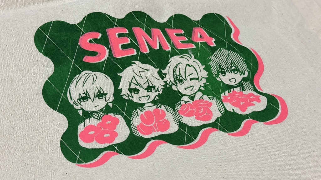 せめよん花屋A4マチありトートバッグ