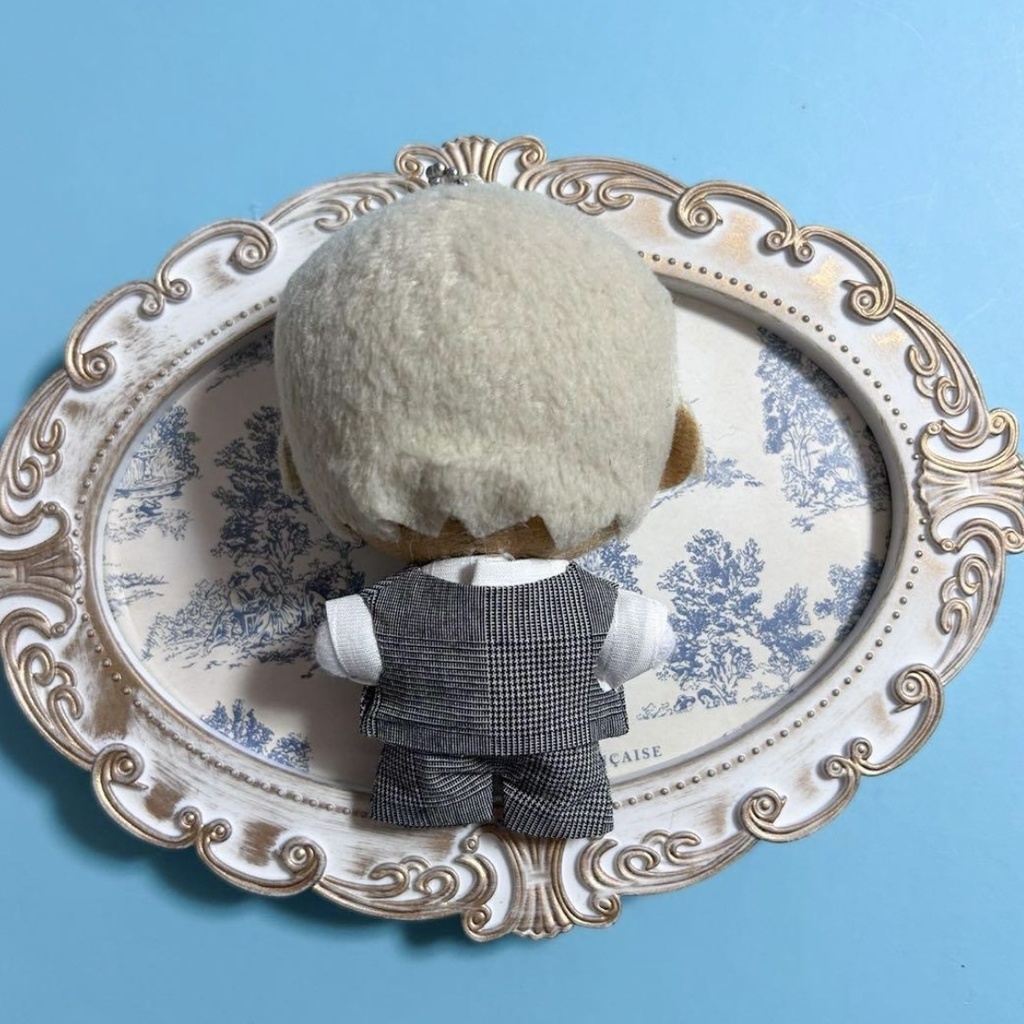 10cmぬい ぬい服 スーツ ジャケット ベスト ジャケット グレンチェック