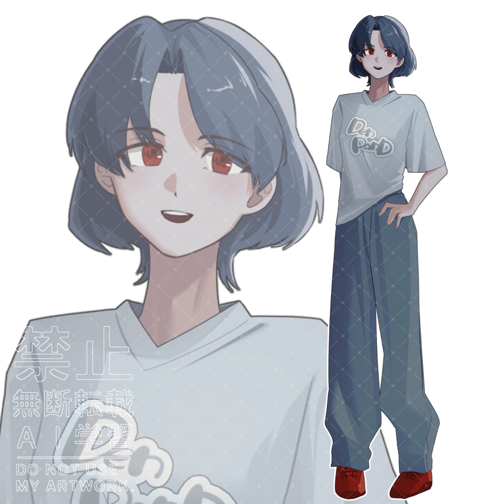 【TRPG立ち絵】ダサTな男女ペア|単品購入可