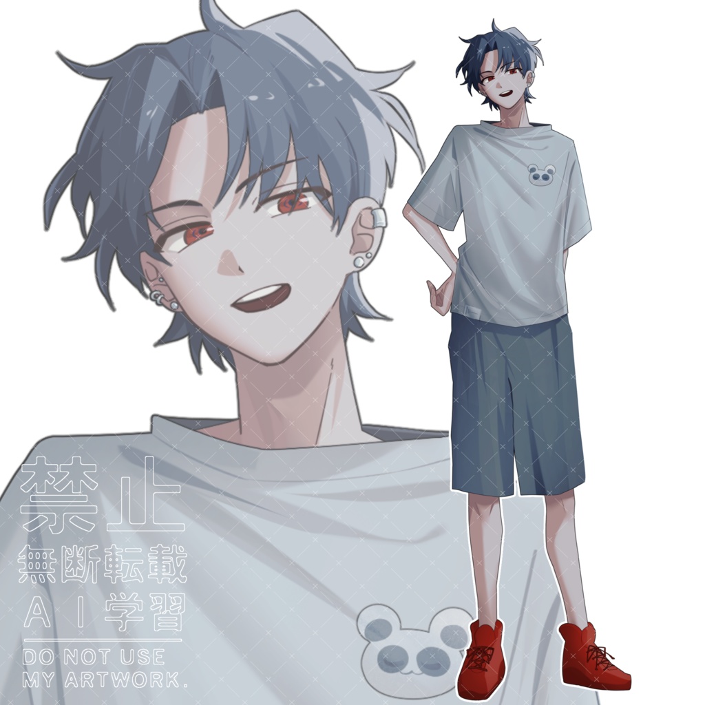 【TRPG立ち絵】ダサTな男女ペア|単品購入可
