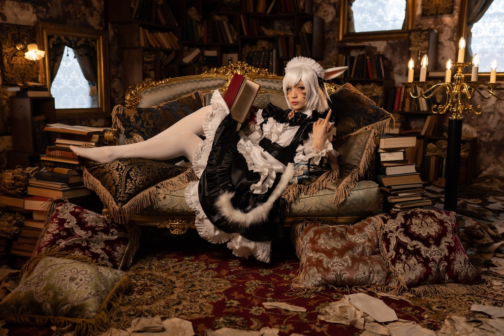 【C100新刊】FF14ーミコッテ竜騎士コスプレ写真集「Days of Azure」