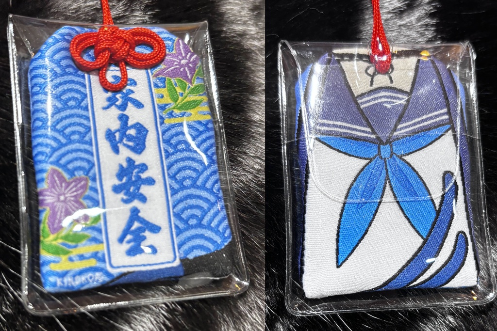 【C105新刊】ブルアカーキキョウ(新婚) 刺繍お守り(カバー付き)単品