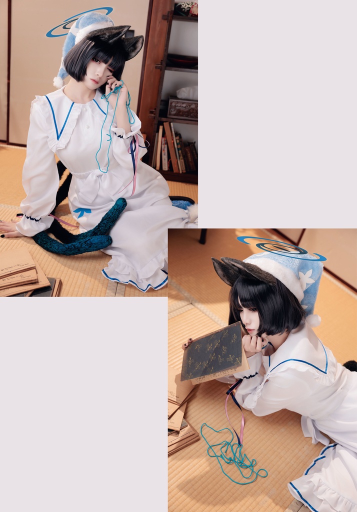 【C107新刊】ブルアカーキキョウ コスプレ写真集セット「猫の逢瀬は、霞をまとう」