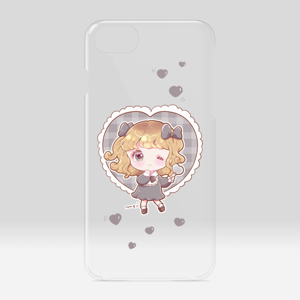 黒推し女の子スマホケース