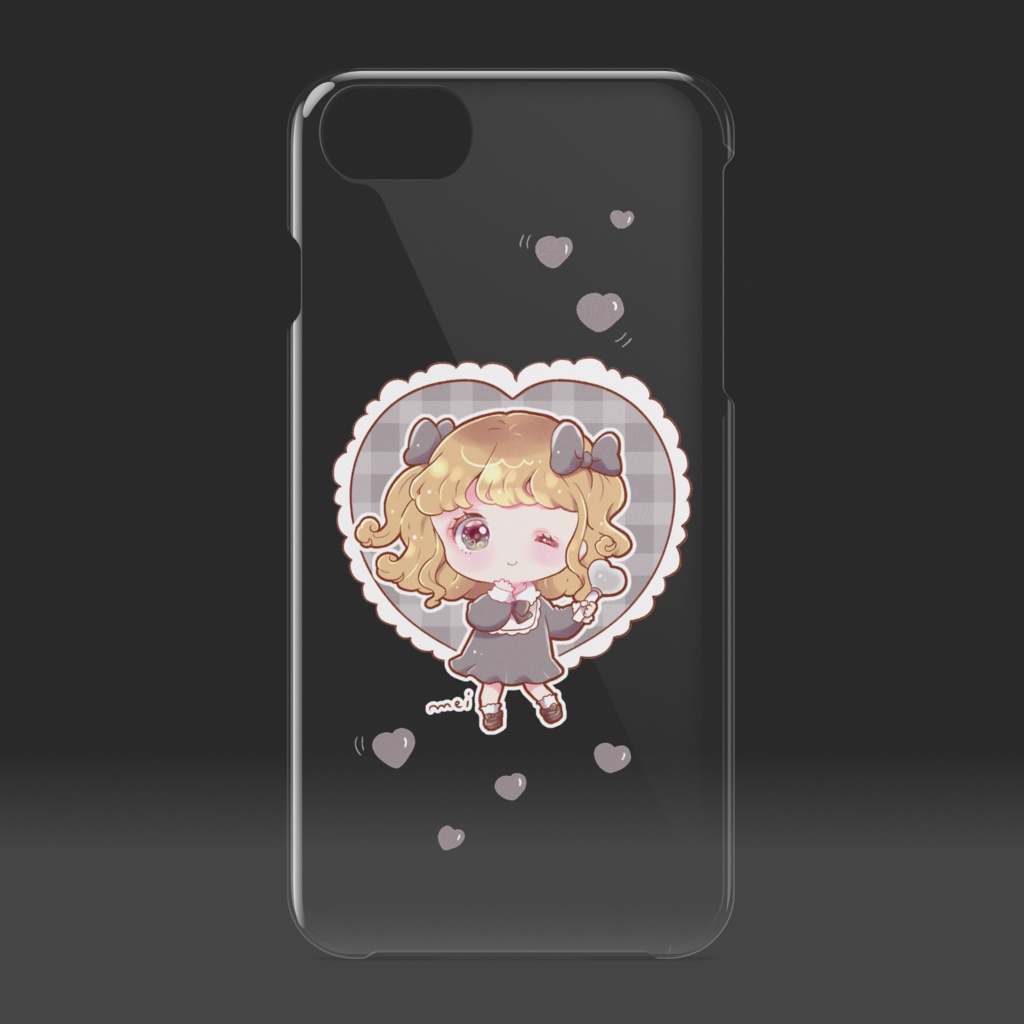 黒推し女の子スマホケース