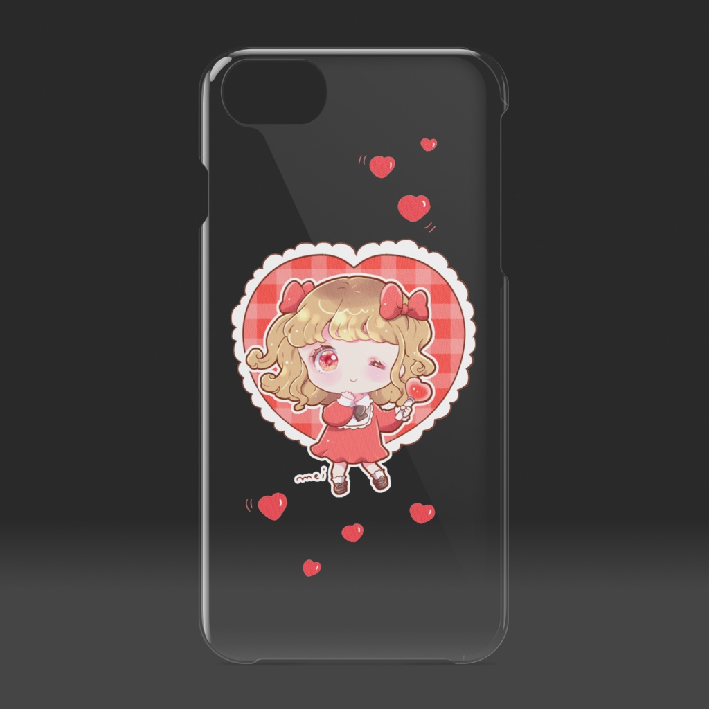 赤推し女の子スマホケース