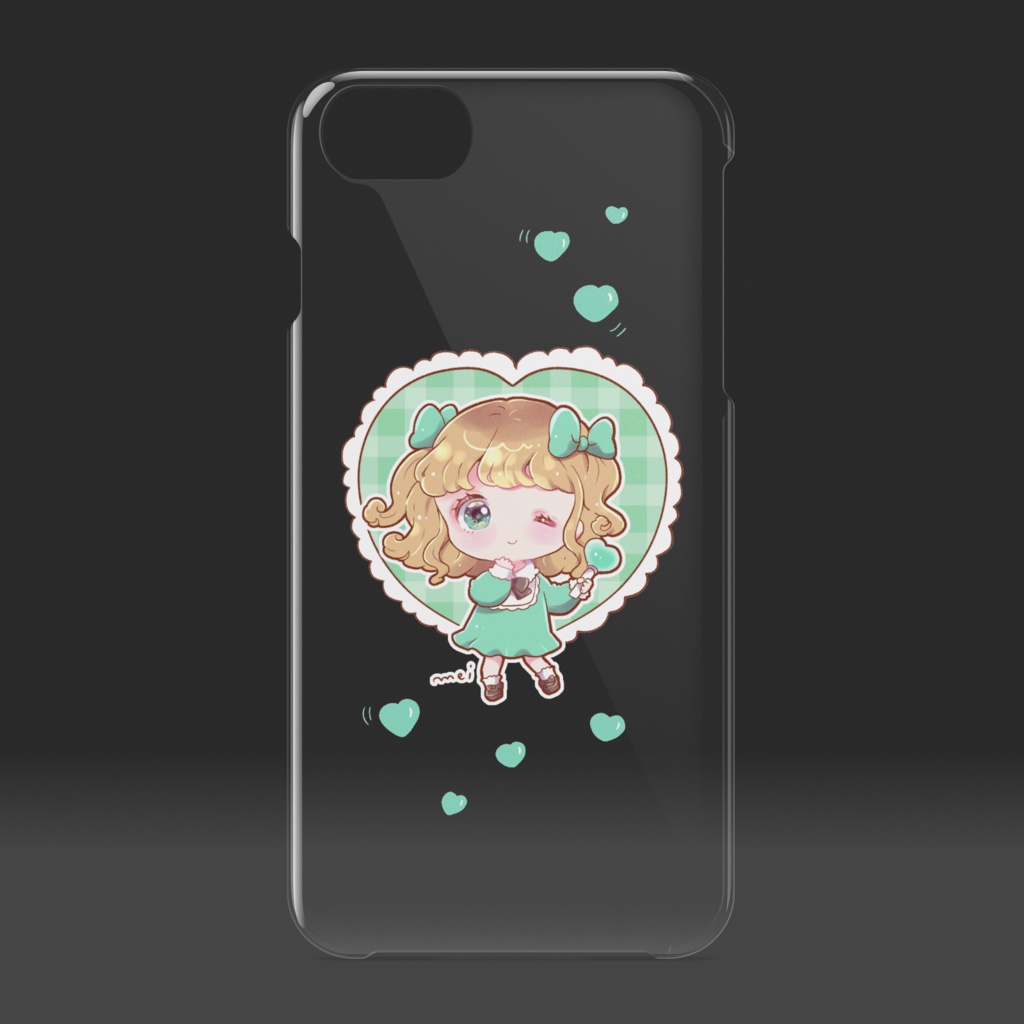 緑推し女の子スマホケース