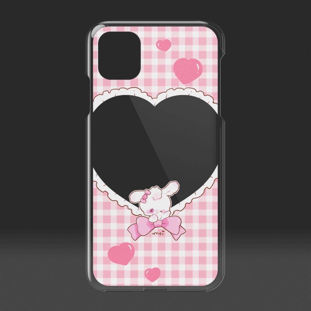 推し活うさぎちゃんピンクスマホケース