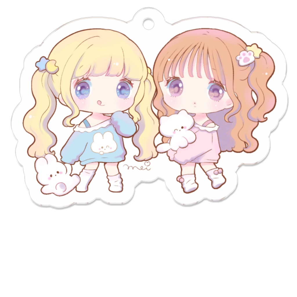 ゆめかわ女の子キーホルダー