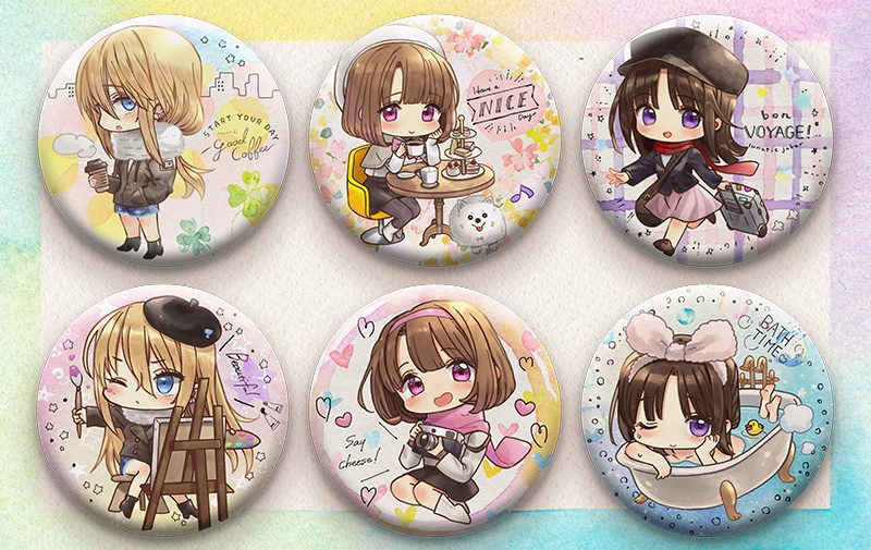 オリジナル缶バッチ6個セット