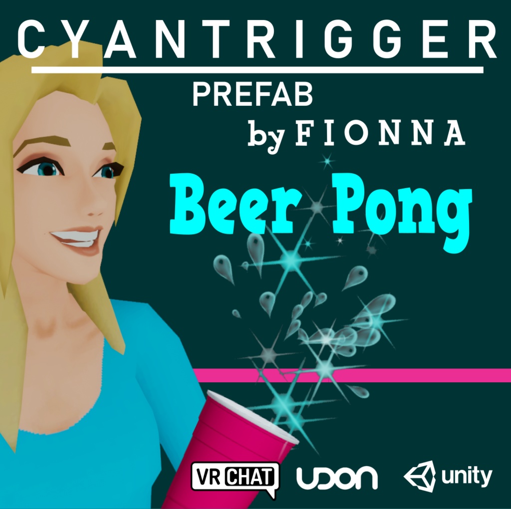 Beer Pong Prefab for VRChat using CyanTrigger: CyanTriggerを使ったVRChat用ビールポンプレハブ