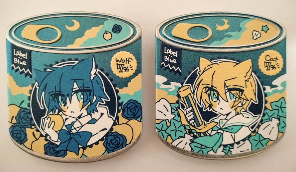 ロクデモネピック ジルマキ 缶詰バッジセット