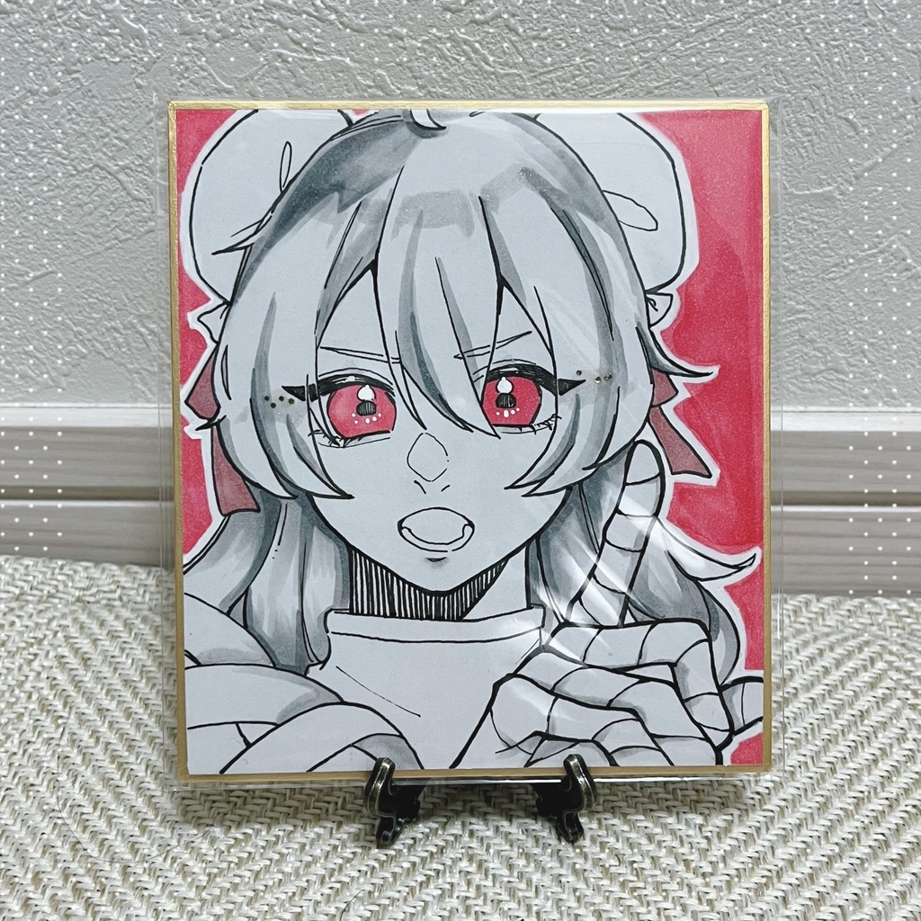 手描き小色紙　茨木華扇
