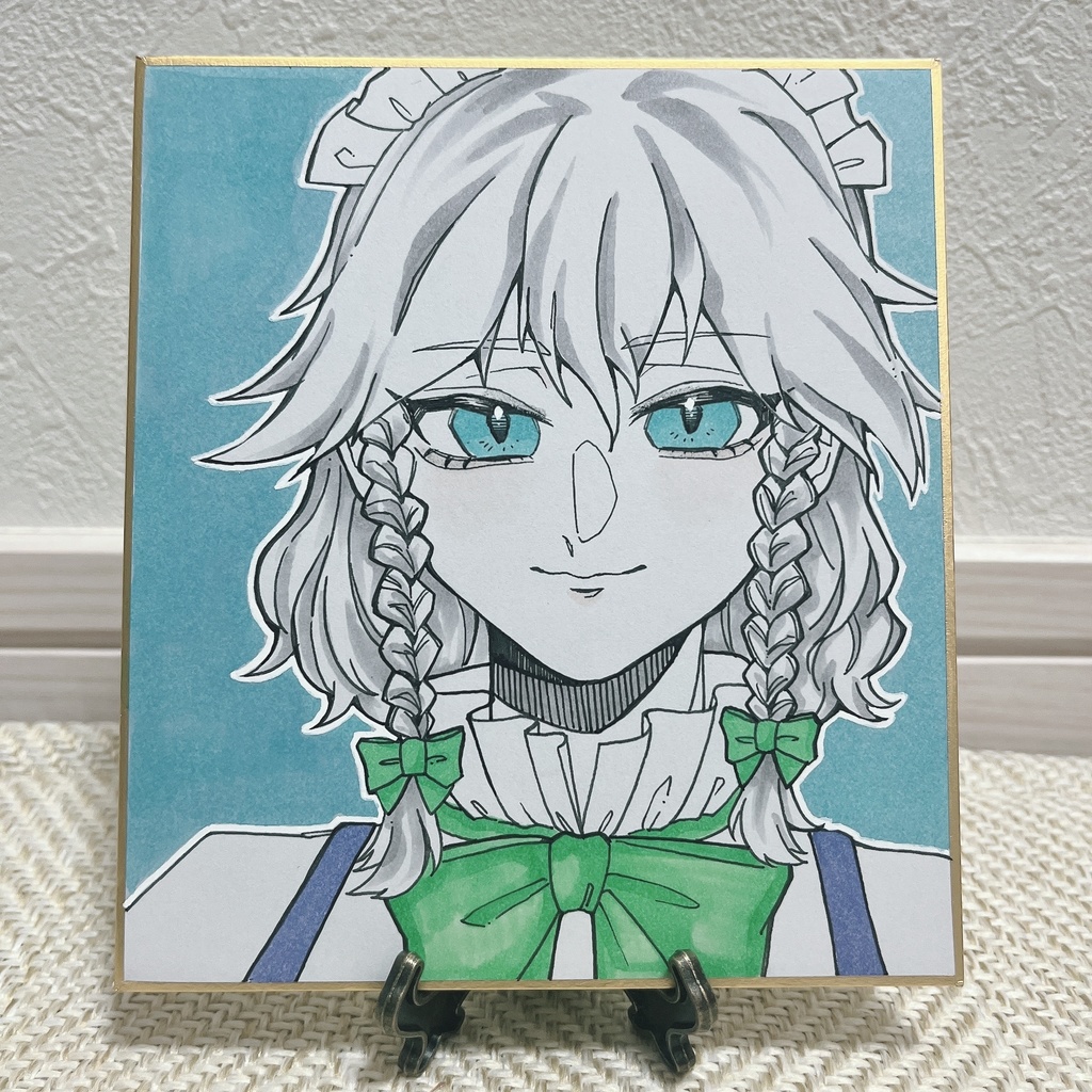 十六夜咲夜 手書き小色紙