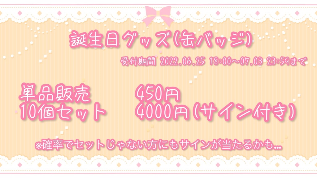 【再販】誕生日グッズ 缶バッジ A