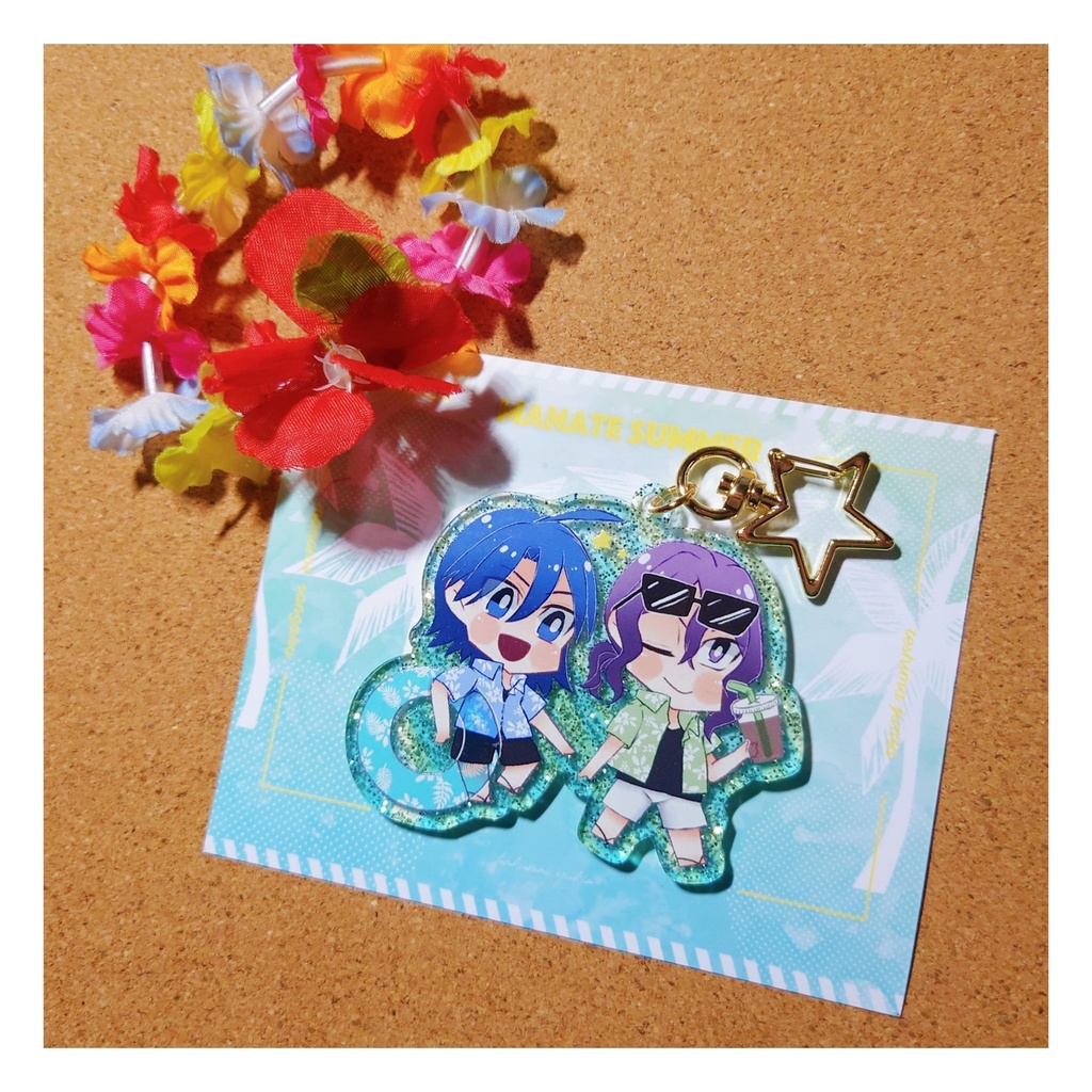 真波&手嶋　サマーアクリルキーホルダー