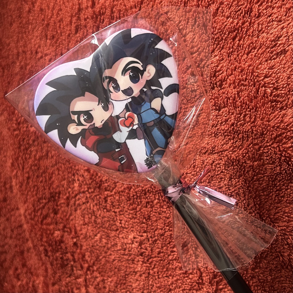 双子のサイヤ人【ハート缶バッジ】