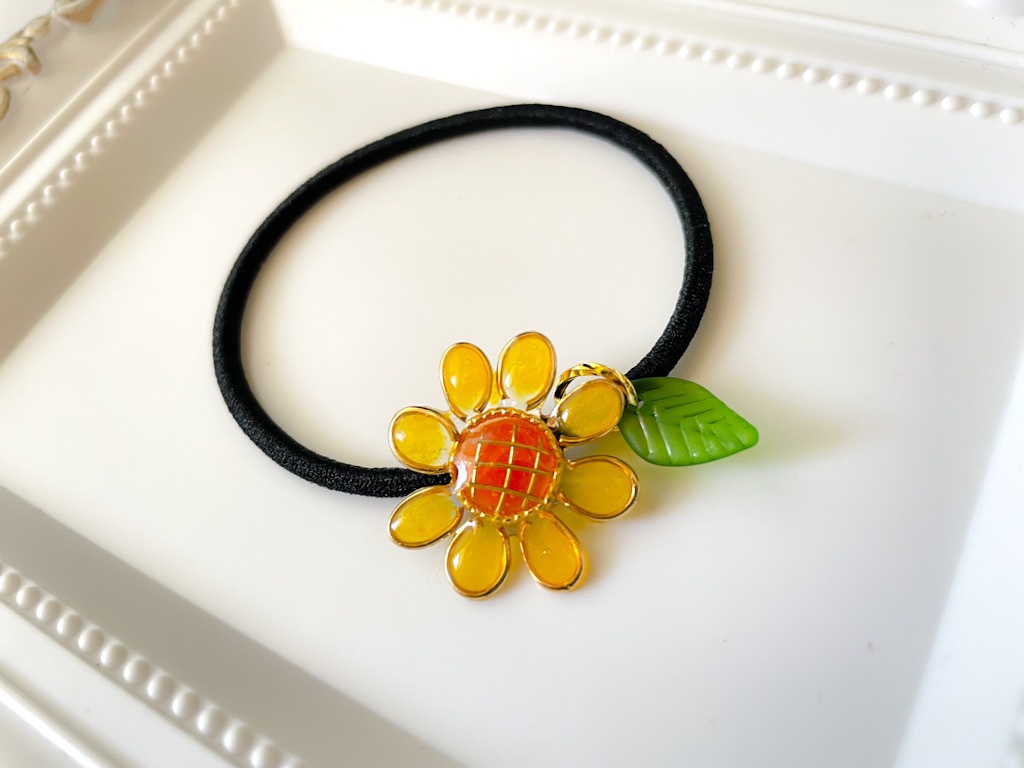 ひまわりのヘアゴム