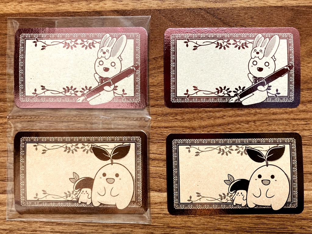 【一次創作】箔メッセージカード