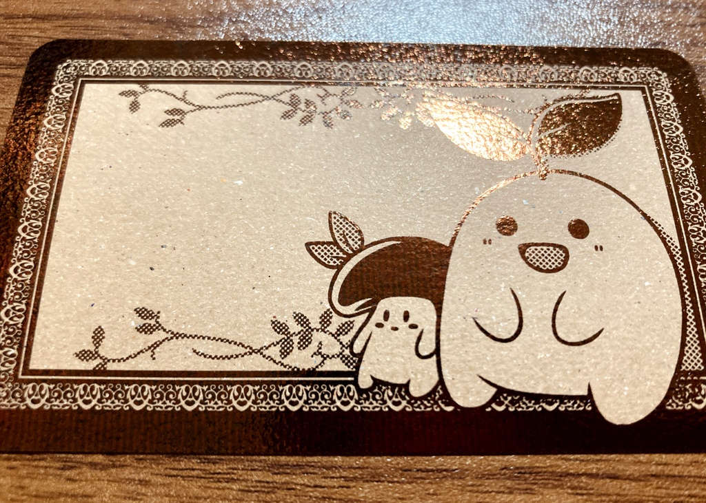 【一次創作】箔メッセージカード