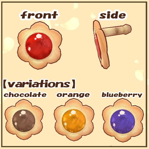 【無料】Cookie piasu / クッキーピアス【VRChat想定】