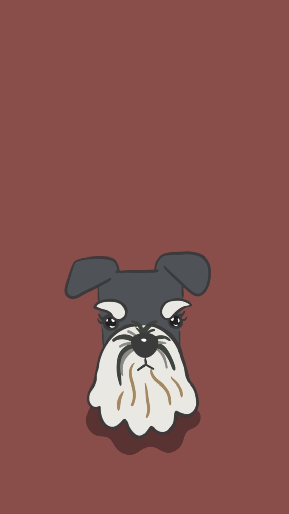 スマホ壁紙イラスト　Schnauzer