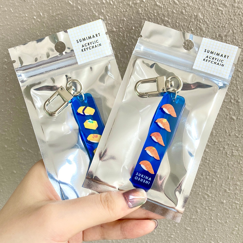 お寿司のアクリルキーホルダー