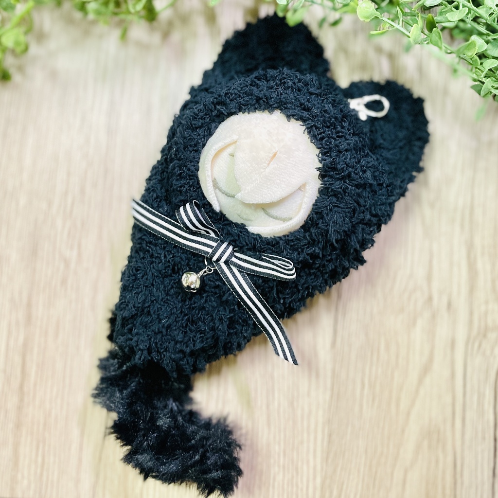 ふわふわしっぽのねこみみおくるみ